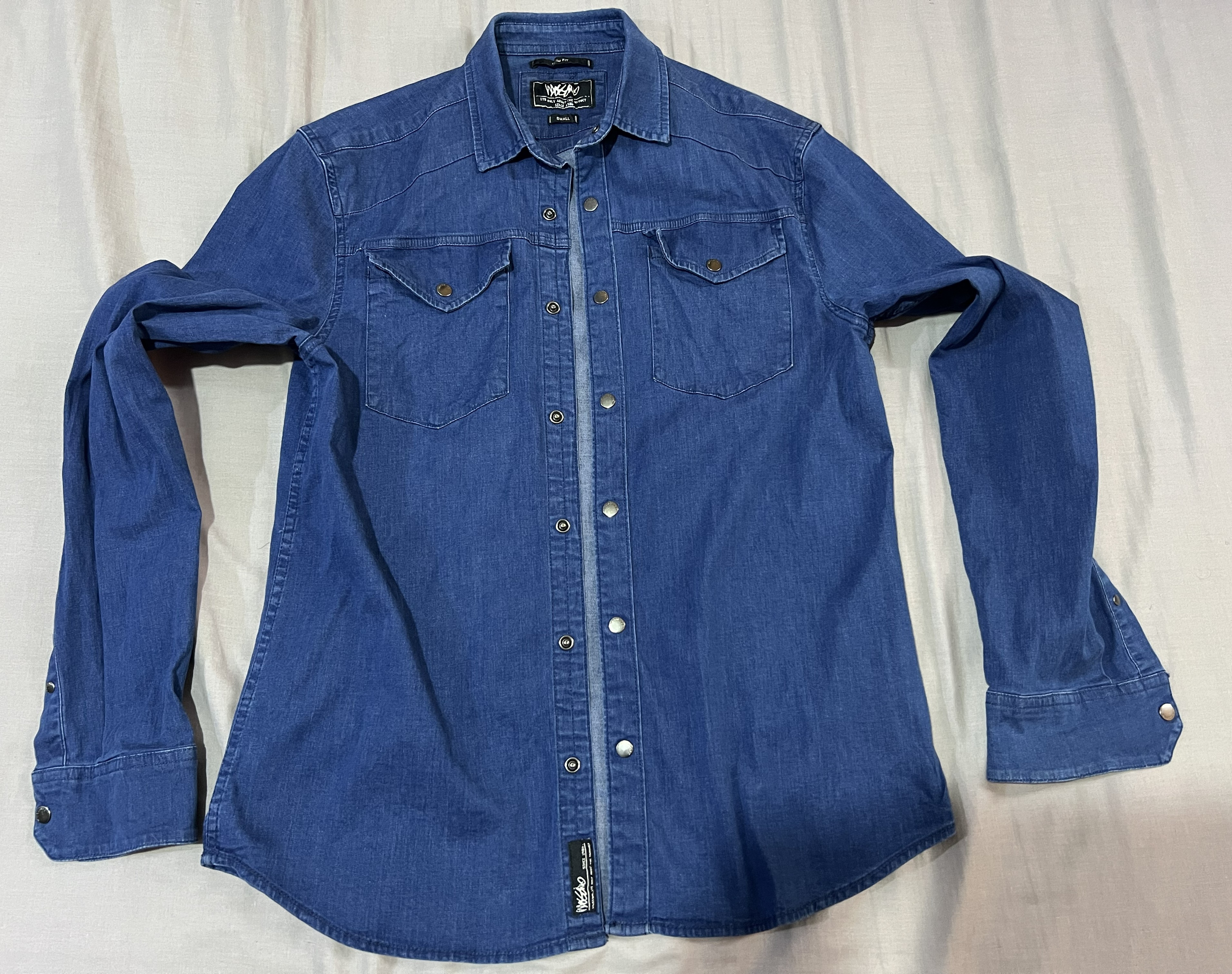 Camisa Mossimo Casual Jean Hombre