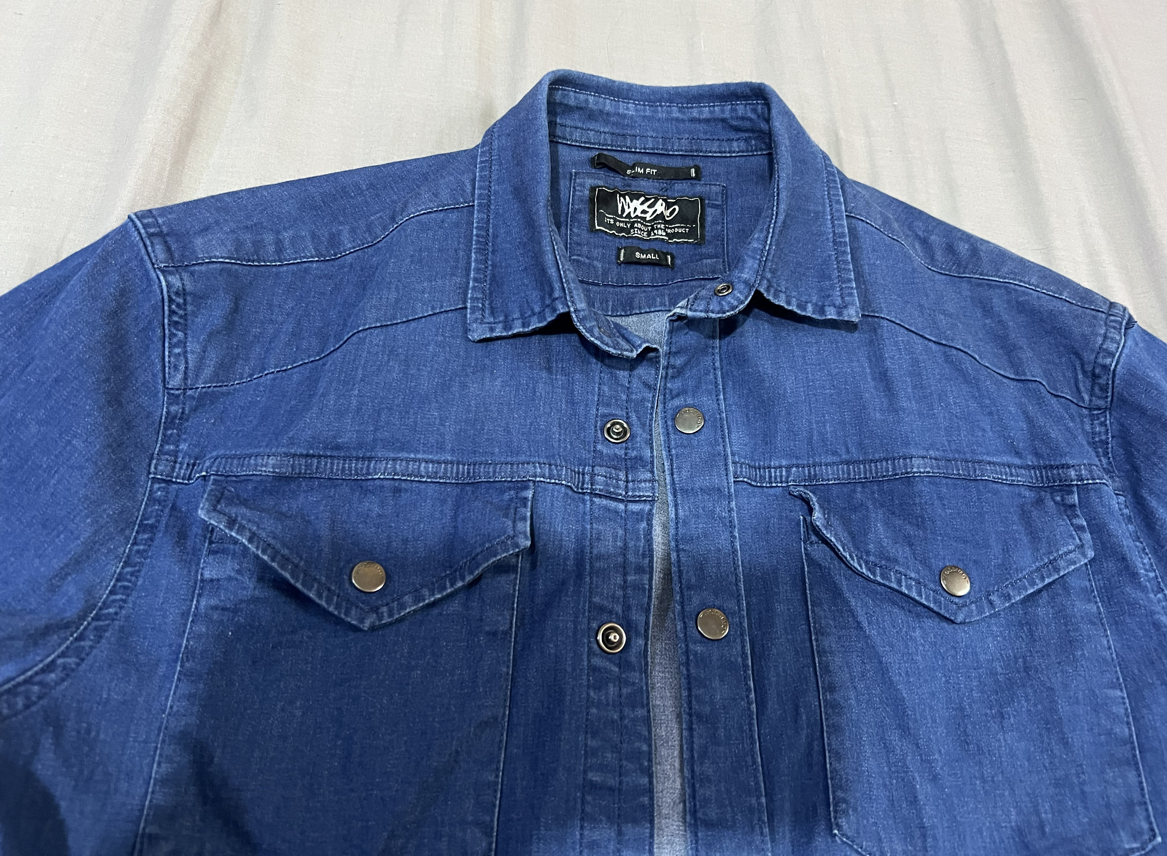 Camisa Mossimo Casual Jean Hombre - 3