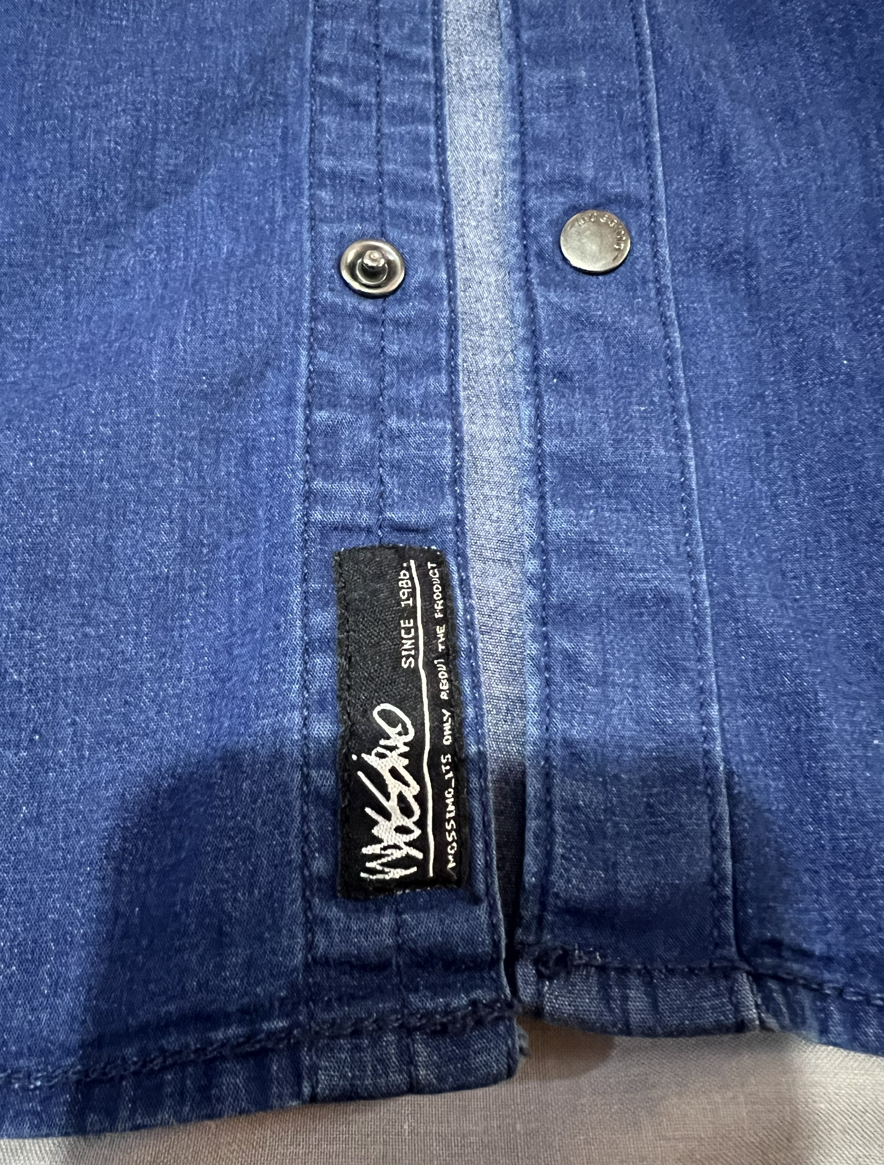 Camisa Mossimo Casual Jean Hombre - 4