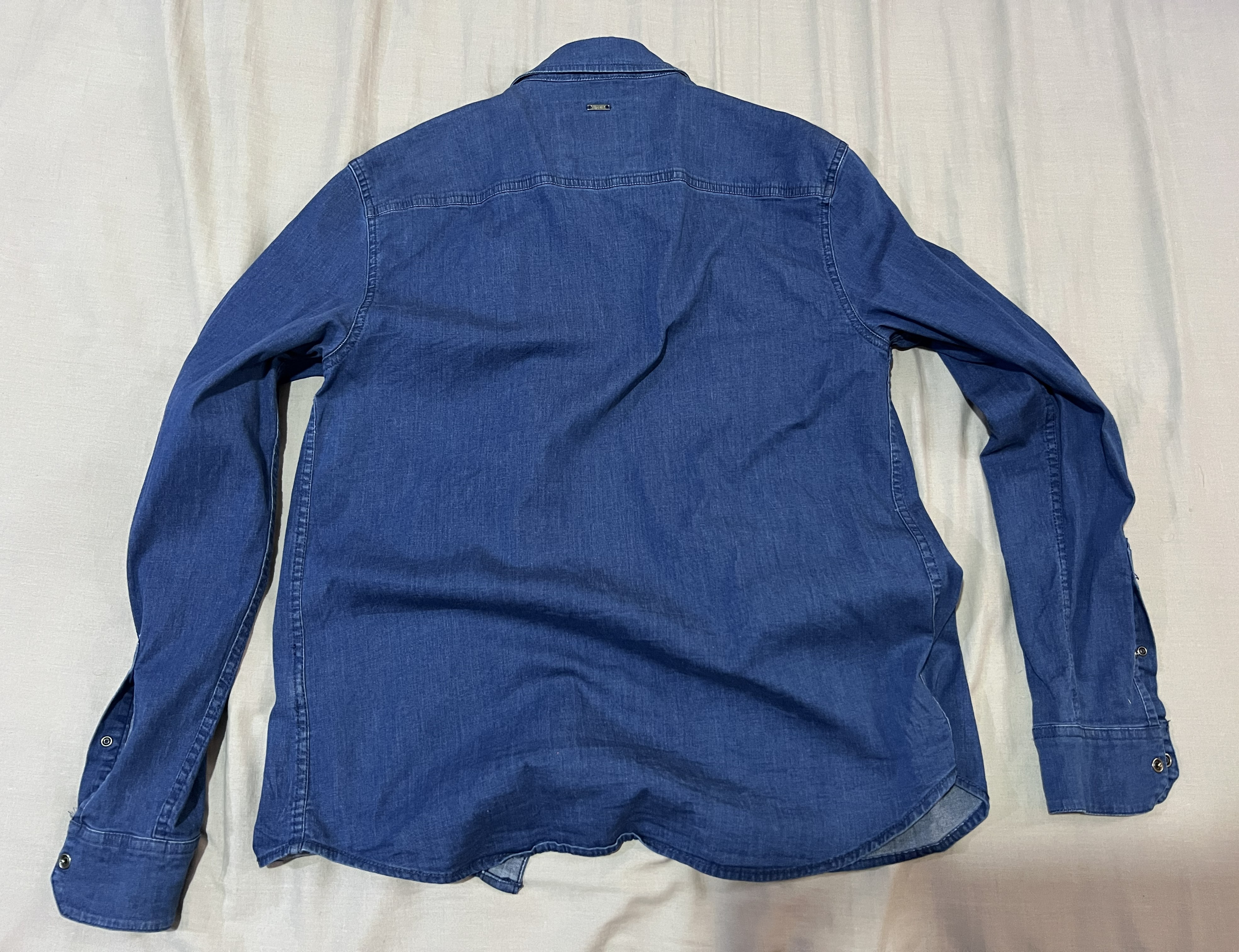 Camisa Mossimo Casual Jean Hombre - 5